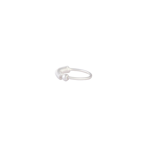 Sterling Silver Coil Detailed Nose Ring