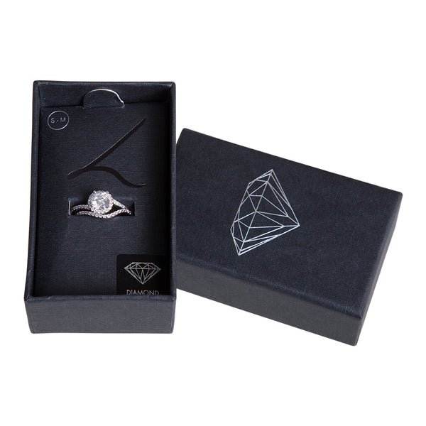 Round Crystal Wave Stack Ring