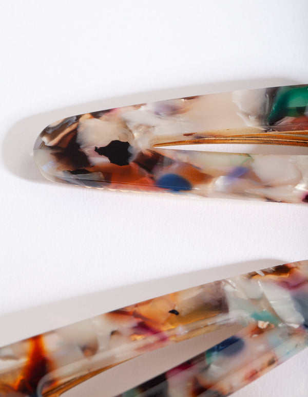 Pastel Multi Colour Hair Clip 2 Pack