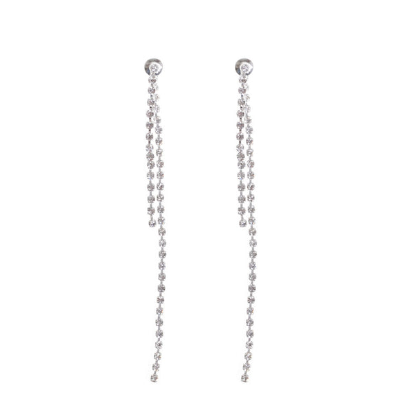 Diamante Cupchain Front And Back Earrings