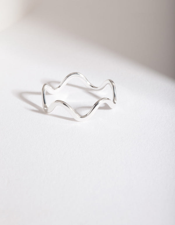 Sterling Silver Swiggle Band Ring