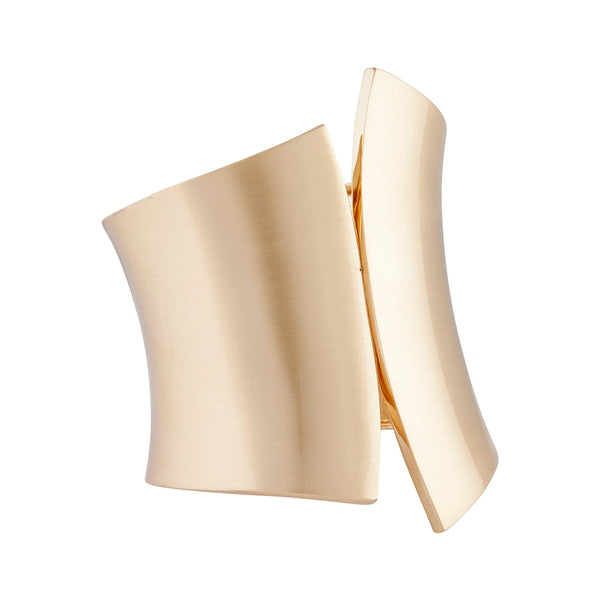 Gold Curved Edge Clamp Cuff
