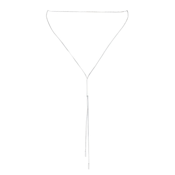 Fine Silver Snake Chain Crossover Choker