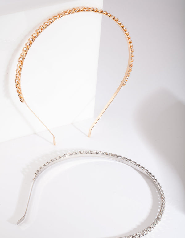 Metal Chain Headband 2 Pack