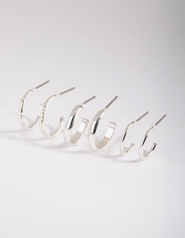 Silver Hoop Earring Pack