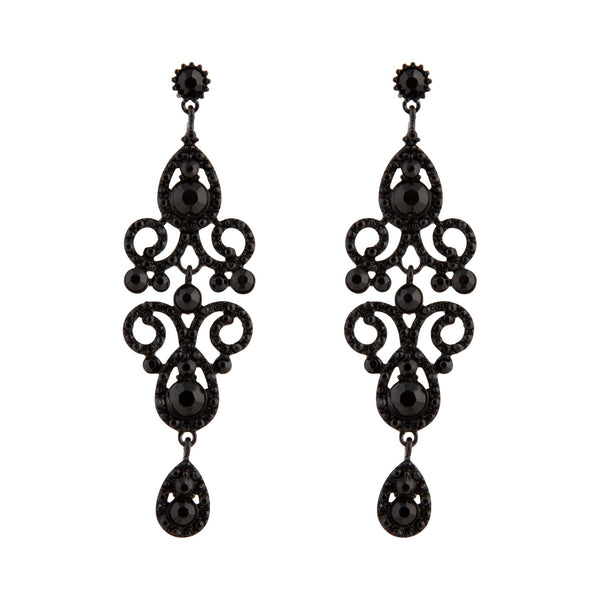 Mirror Swirl Stone Drop Earrings
