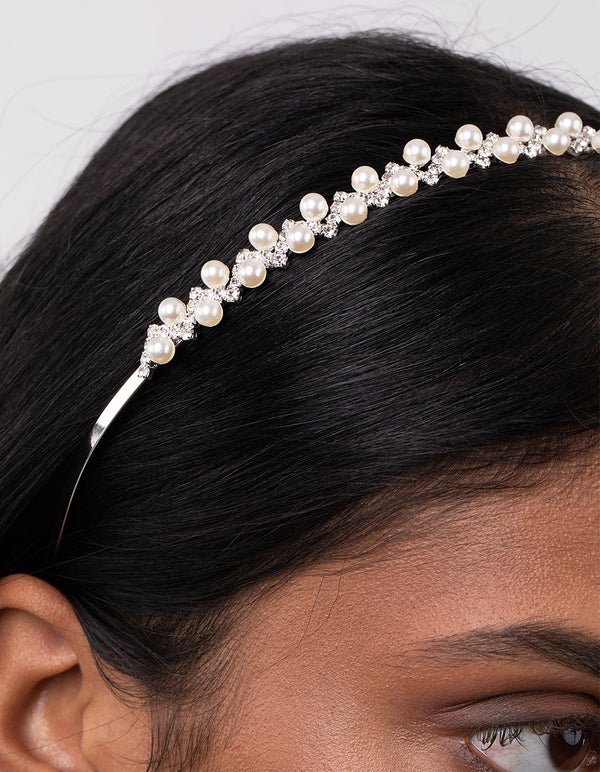 Diamante And Pearl Alice Band