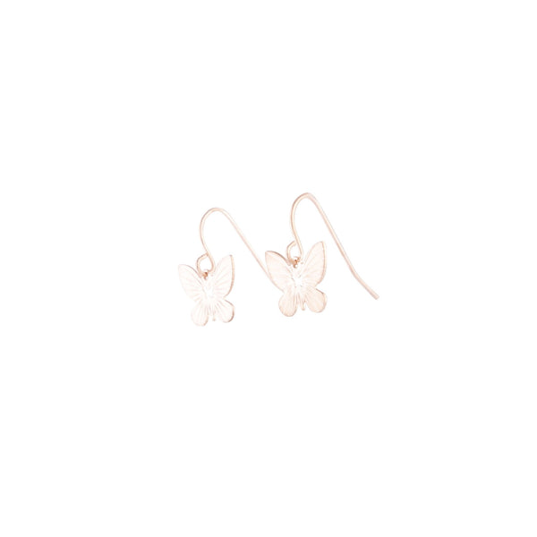 Rose Gold Butterfly Stud Earrings