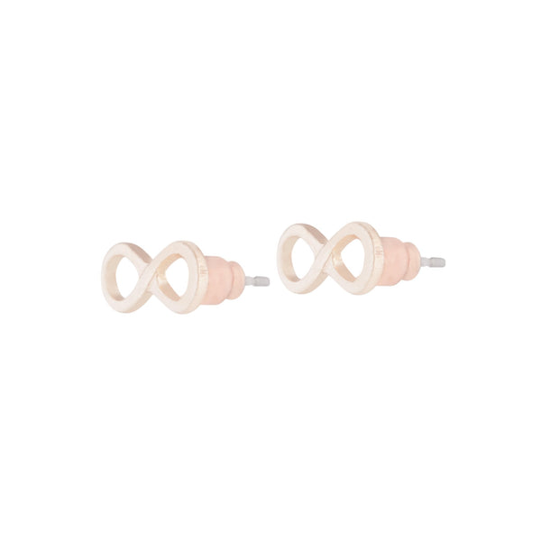 Rose Gold Infinity Stud Earrings