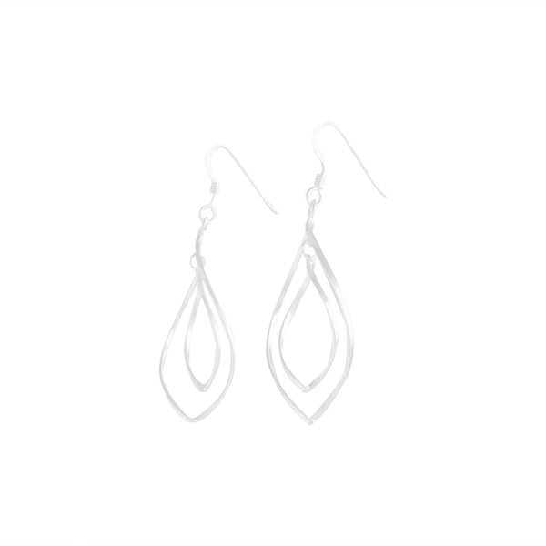 Sterling Silver Layered Twist Earrings
