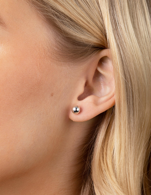 Sterling Silver Bead Stud 2 Pack