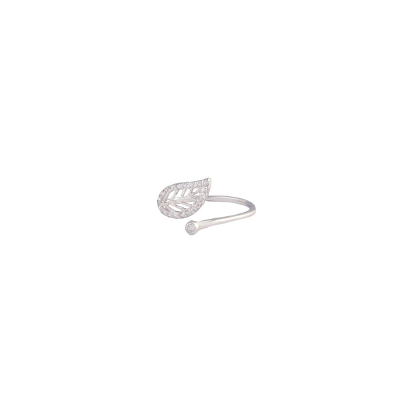 Sterling Silver Diamante Open Ring