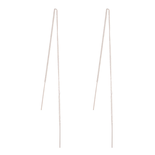 Sterling Silver Classic Thread-Through Earrings