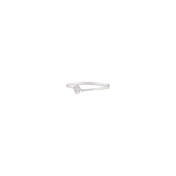 Sterling Silver CZ Detail Ring