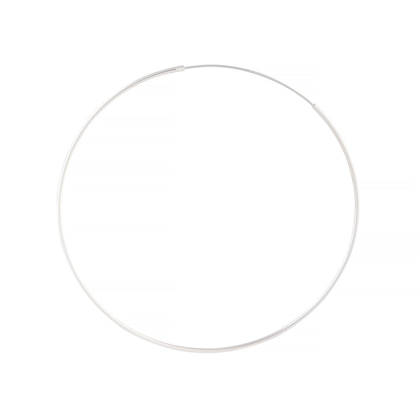 Sterling Silver 75mm Hoops