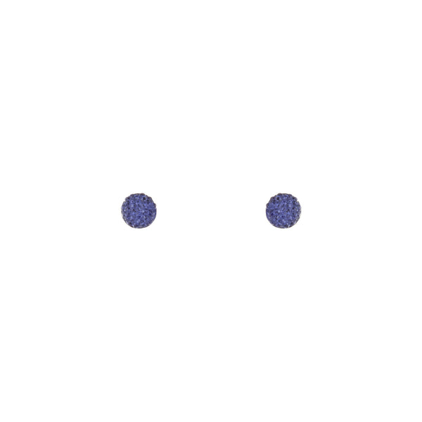 Dark Purple Dome Stud Earrings