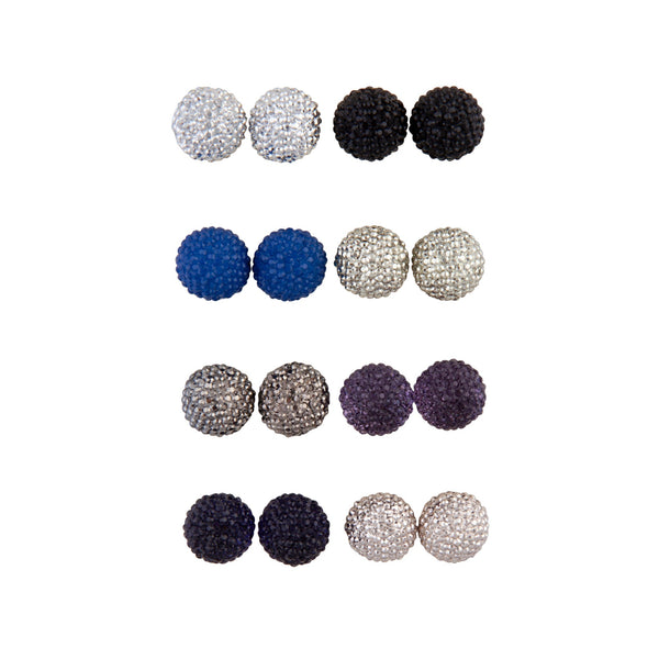 Circle Jelly Multicoloured 8 Pack Stud Earring