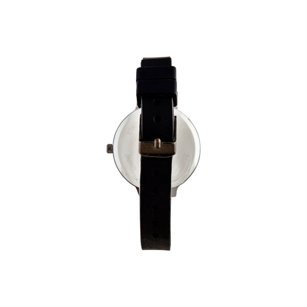 Black Skinny PU Strap Watch