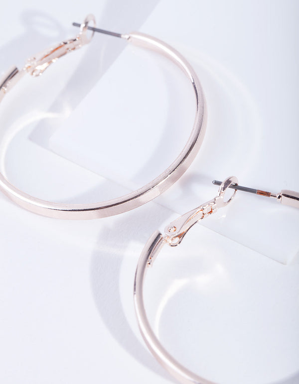 Rose Gold Mini Plain Hoop Earrings