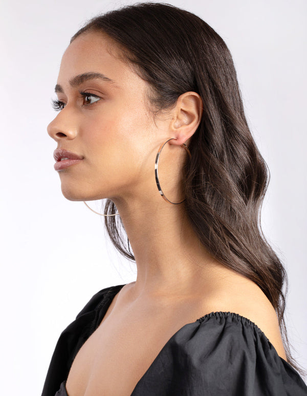Mixed Metal Shiny Large Hoop Earring Pack