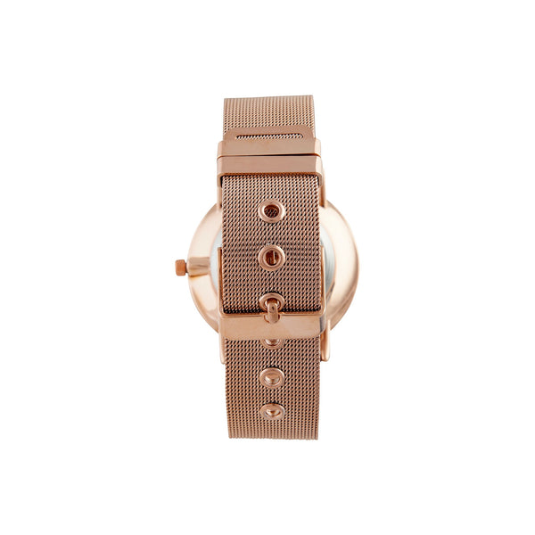 Rose Gold Marble Mesh Strap Watch