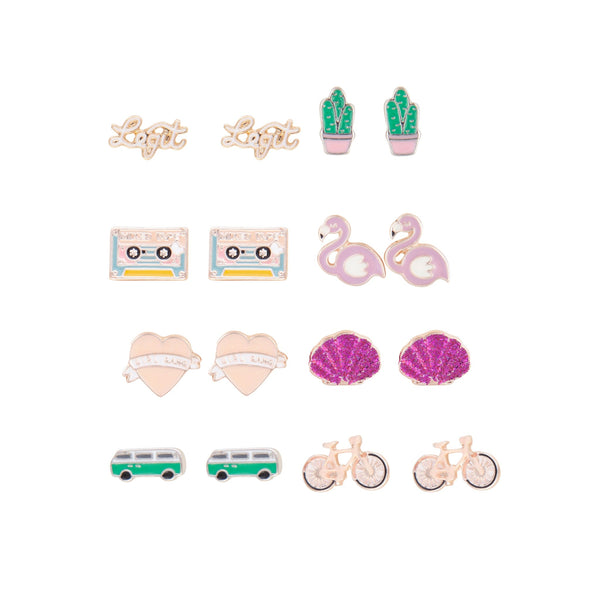Mixed Metal Legit Beach 8 Pack Earring