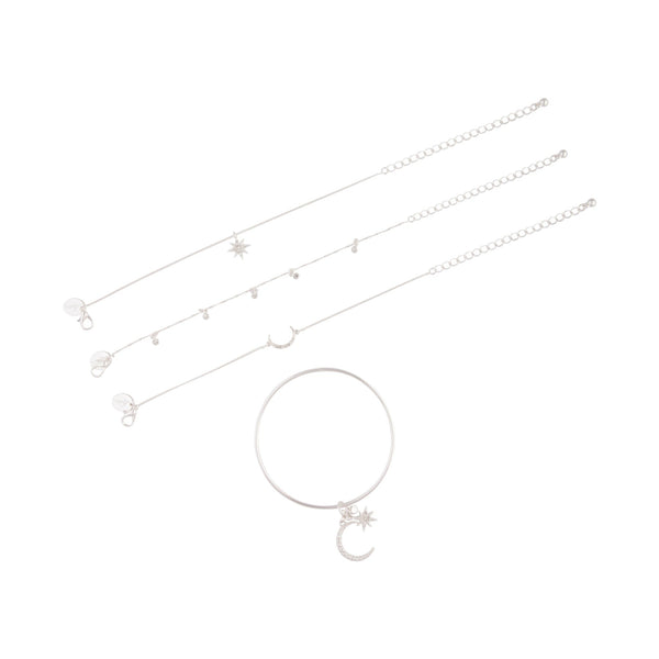 Silver Celestial Bracelet 4 Pack