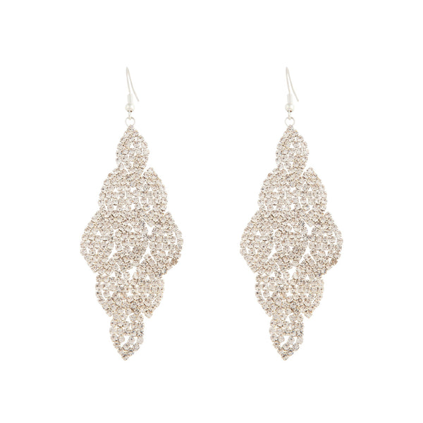 Silver Cupchain Cloud Drop Earrings