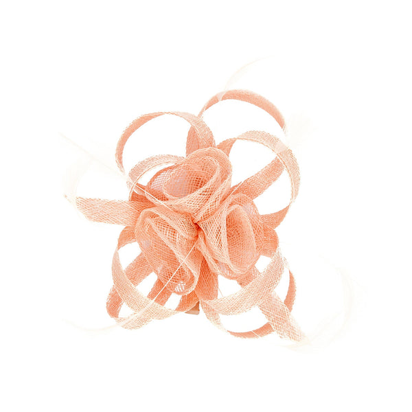 Pink Swirl and Feather Clip