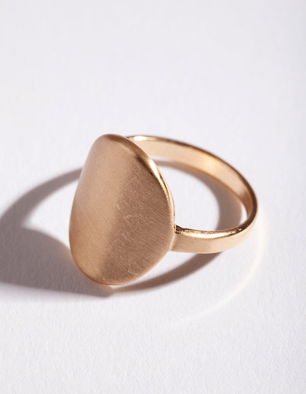 Gold Flat Top Ring