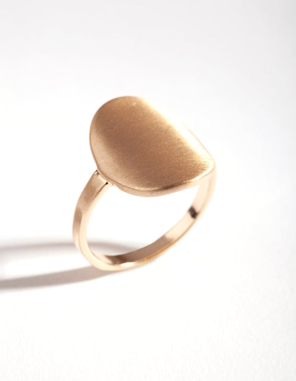 Gold Flat Top Ring