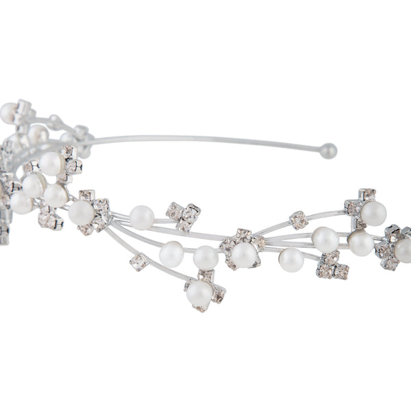 Pearl And Diamante Vine Crown