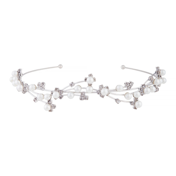 Pearl And Diamante Vine Crown