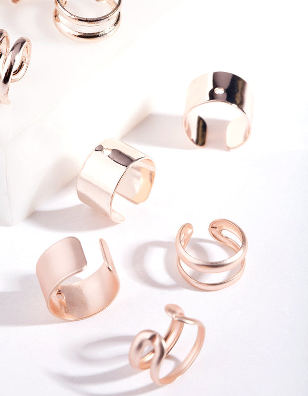 Rose Gold Cuff Earring Pack