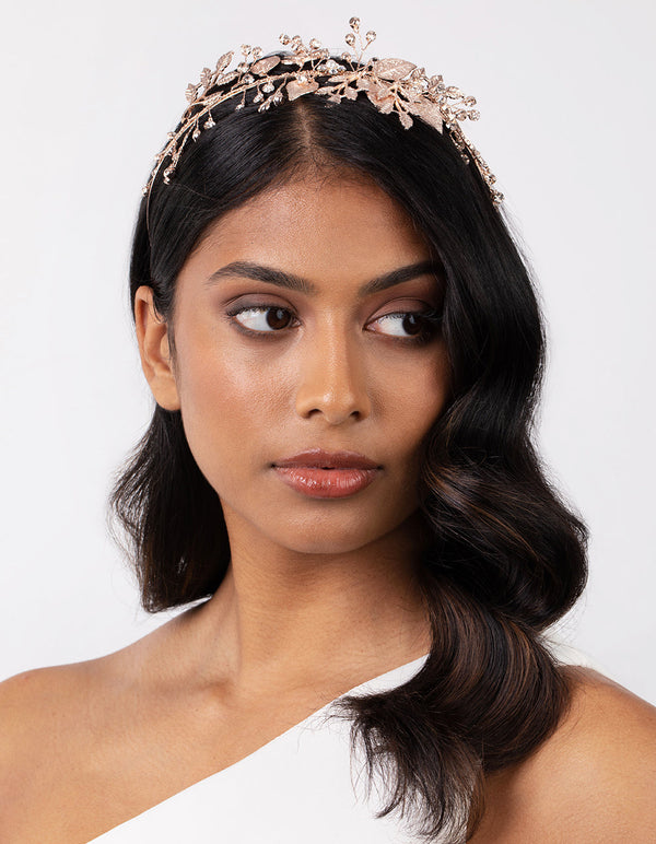 Rose Gold Fine Wire Flora Headband