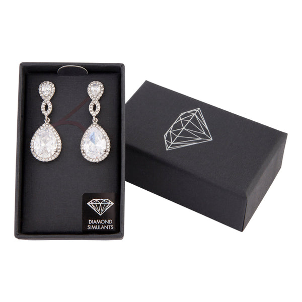 Crystal Twist Teardrop Earring