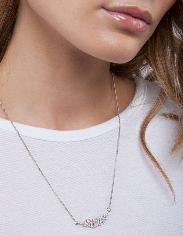Crystal Navette Cluster Necklace