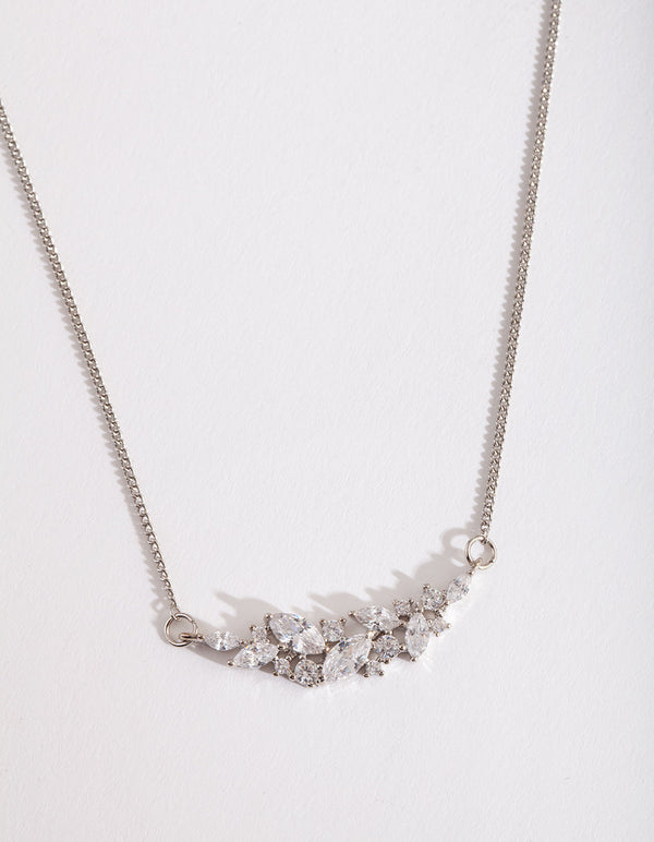 Crystal Navette Cluster Necklace
