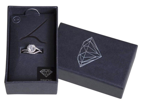 Round Crystal Wave Stack Ring