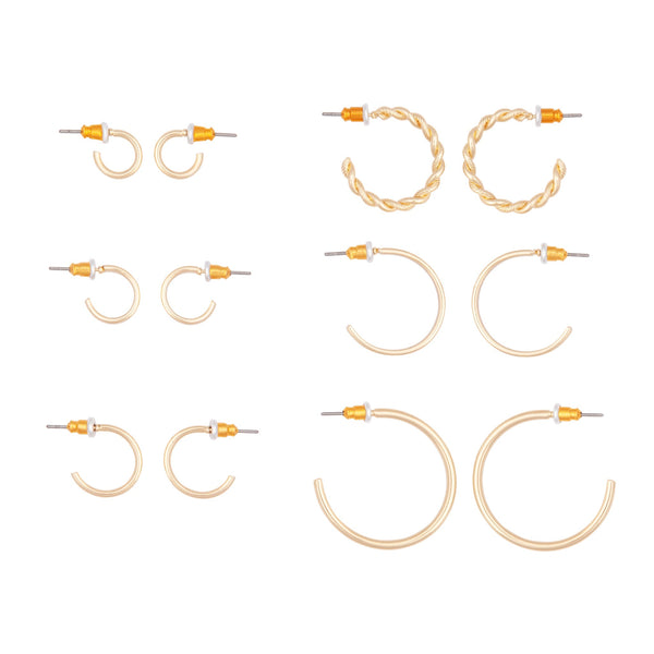 Gold Sleeper Earring 6 Pack