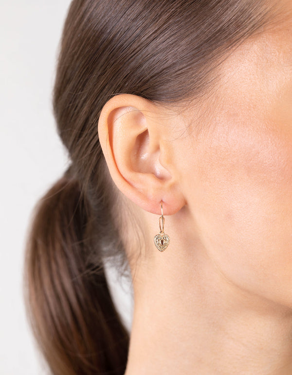Gold Hoop Drop Charm Earring Pack