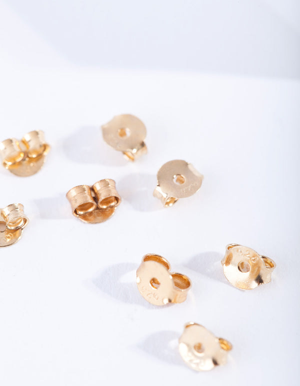 Gold Earring Back Pack