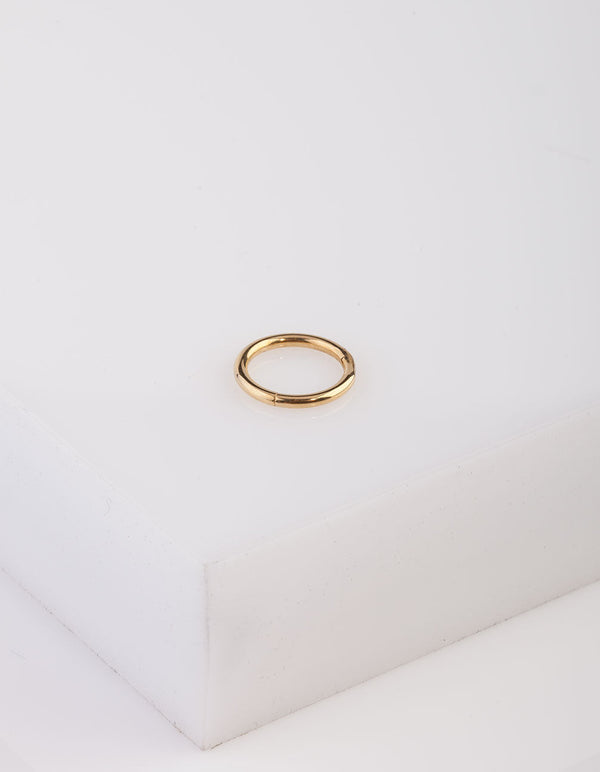 Gold Surgical Steel Clicker Ring