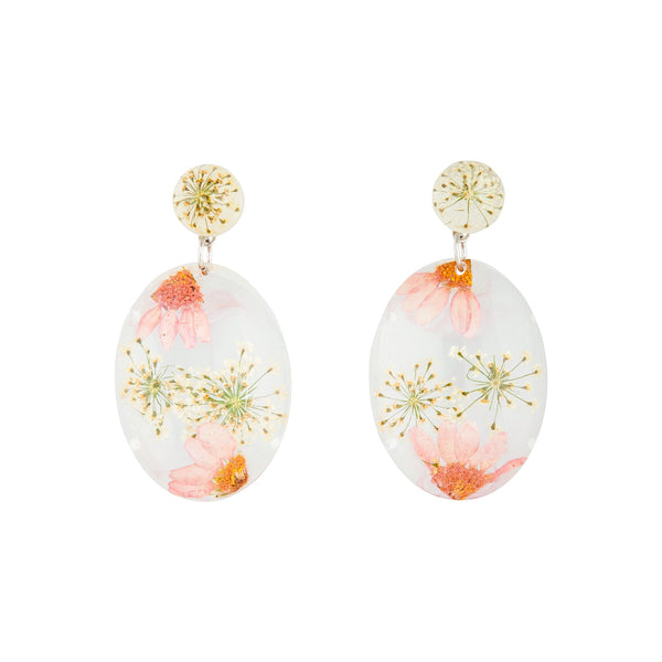 Flower Trap Resin Earrings