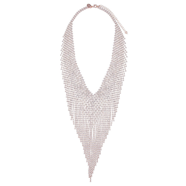 Rose Gold Cup Chain Cascade Necklace