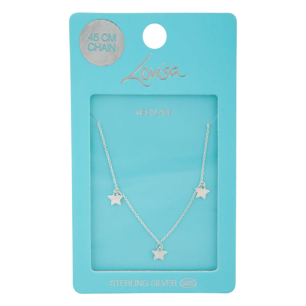 Sterling Silver Micro Star Necklace
