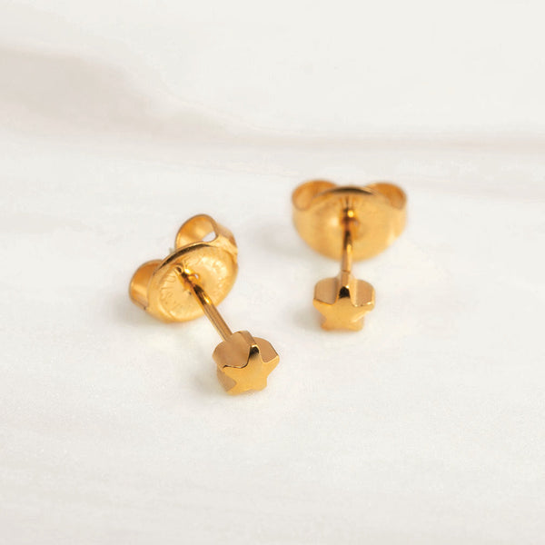 Kolczyki Studex 4mm Star 24K Pale Gold