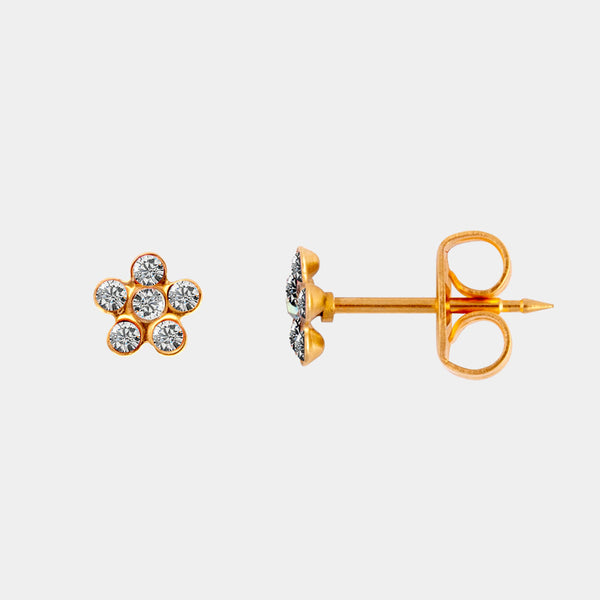 Kolczyki Studex Daisy Crystal 24K Pale Gold