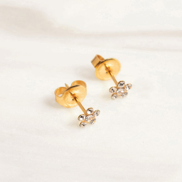 Kolczyki Studex Daisy Crystal 24K Pale Gold
