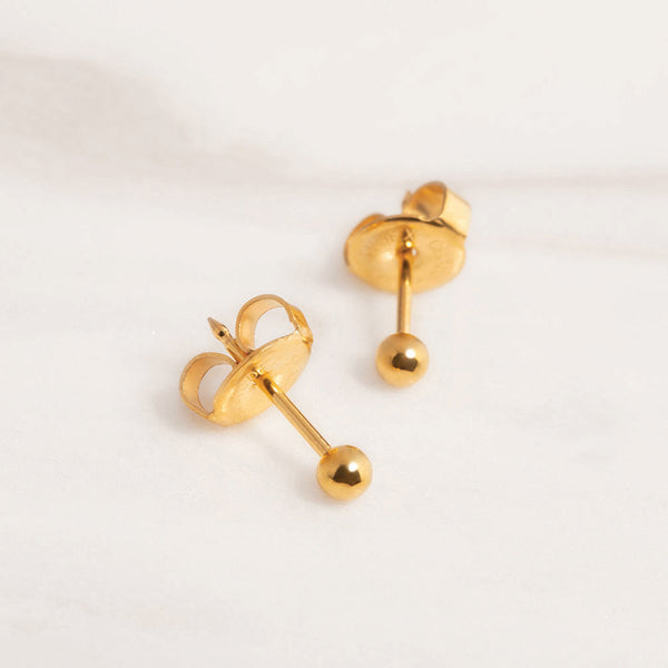Studex 3mm Kulka 24K Jasnozłoty Kolczyk